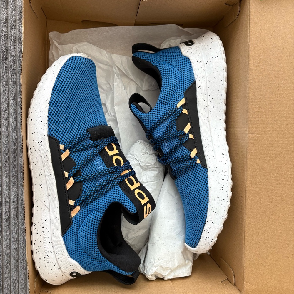 Adidas Blue & Black Athletic Sneakers | Lightweight Running Shoes | Men’s